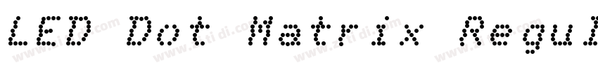 LED Dot Matrix Regul字体转换